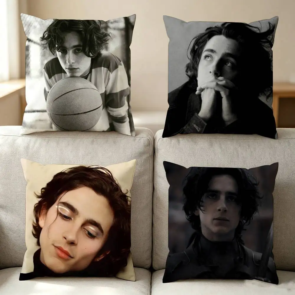 T-Timothee Throw Pillow Case 40x40cm Decoration DIY Square Chair Pillowcase Pad Cover