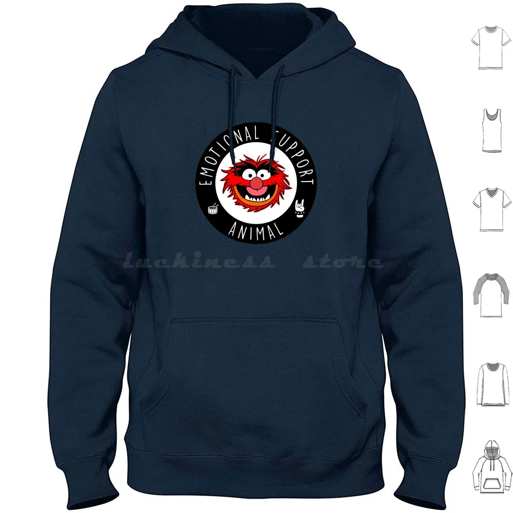 Animal Emotional Support Animal Drummer Hoodies Long Sleeve Emotional Support Animal Emotional Support Animal