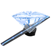 Big Promotion 42cm 3D Hologram Projector LED Fan Rotating Animated Advertising Equipment With SD Card Support For Display