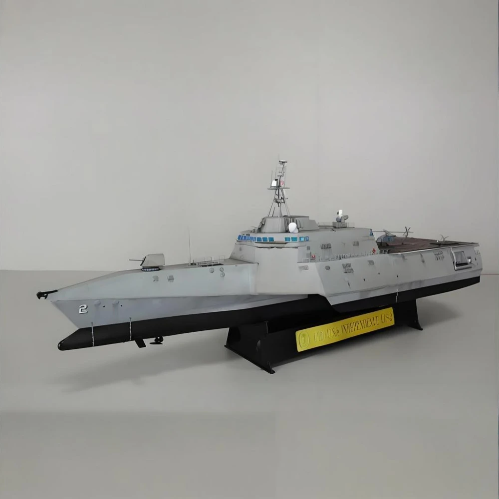 Barco de combate littoral de la Independencia de la Marina de EE. UU., modelo de barco terminado de plástico estático, colección de buques de guerra, adornos, regalo de barco, 1/350