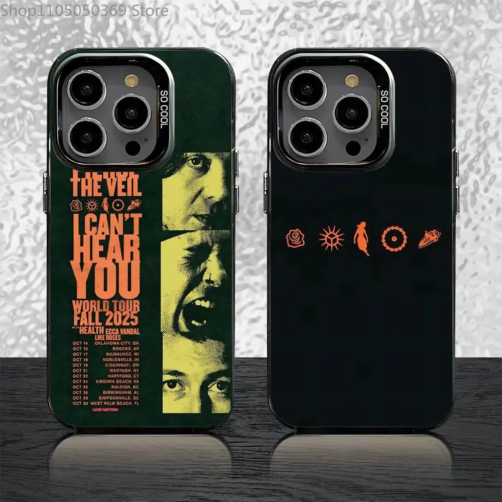 

P-Pierce Veil I Can t Hear You World Phone Case For iPhone 16,15,14,13,12,11,Pro,XS,Max,Plus,Mini,SE Black Matte Shockproof Case