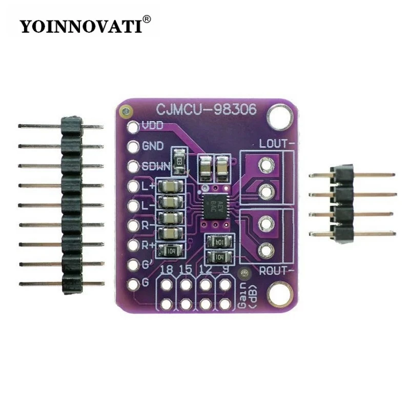 CJMCU-98306 MAX98306 Audio Amplifier Module，Class D/AB Mode Switchable,3.7W Stereo Output, compatible with Arduino,Raspberry Pi