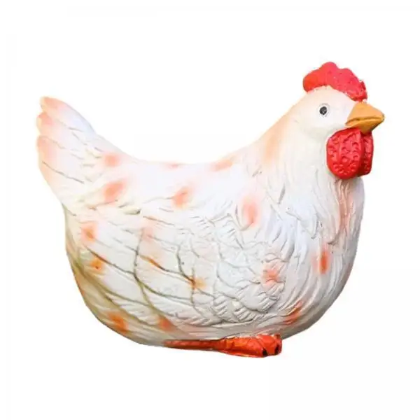 Chicken Decoration Resin Figurine Small Garden Statue Outdoor Garden Figurine for Yard Courtyard and Porch Display