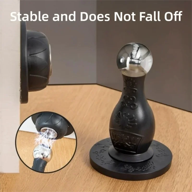 Magnetyczny ogranicznik do drzwi, bez wiercenia, stoper do drzwi, uchwyt do drzwi, silikonowy ogranicznik z przyssawką, antykolizyjny, wiatroodporny, wyposażenie domowe.