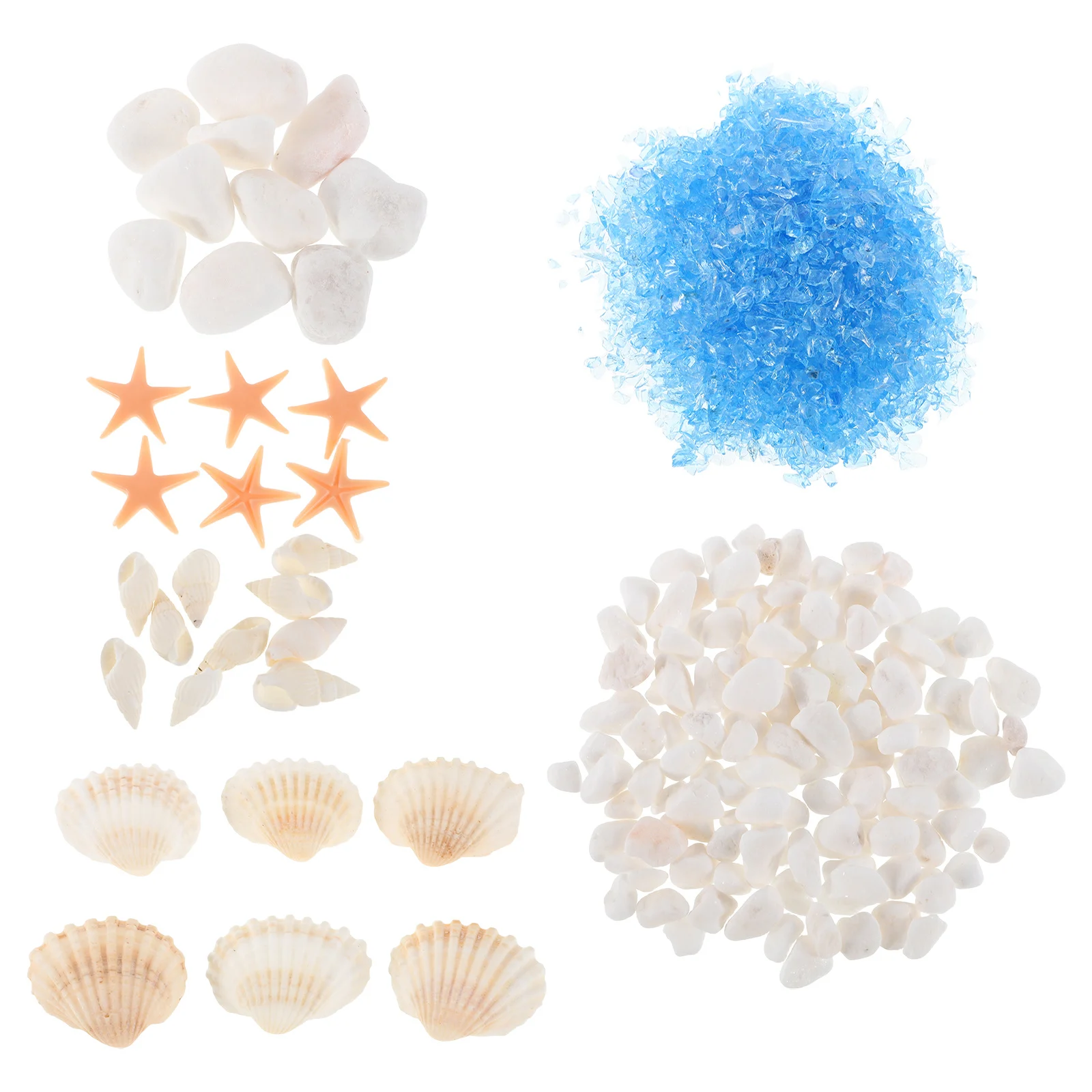 

1 Set Ocean-Themed Diy Kit With Natural Seashells Sand Conch Shells For Home Decor Terrarium Crafting Kids Activities