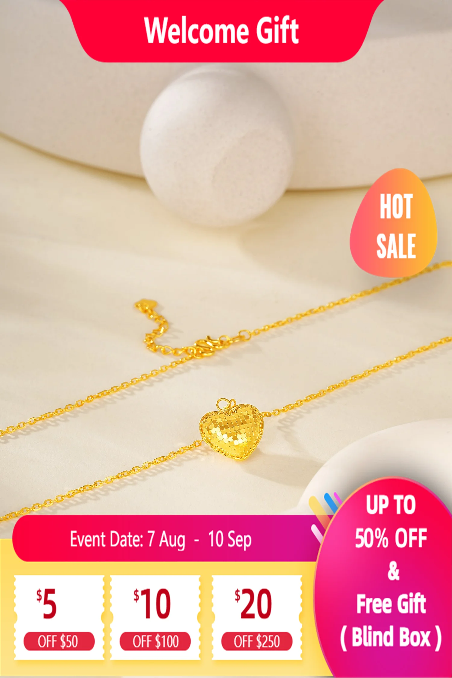 

Lium Gems 24k Gold Vermeil Heart Pendant Necklace for Women Statement 925 Sterling Silver Necklace Trendy Jewelry