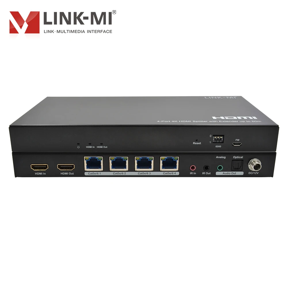

4K for HDMI 2.0 Extender Splitter with 60m Transmission for HDMI Signal 4 TVs Video Splitters & RJ45 up to 60m 4K Video
