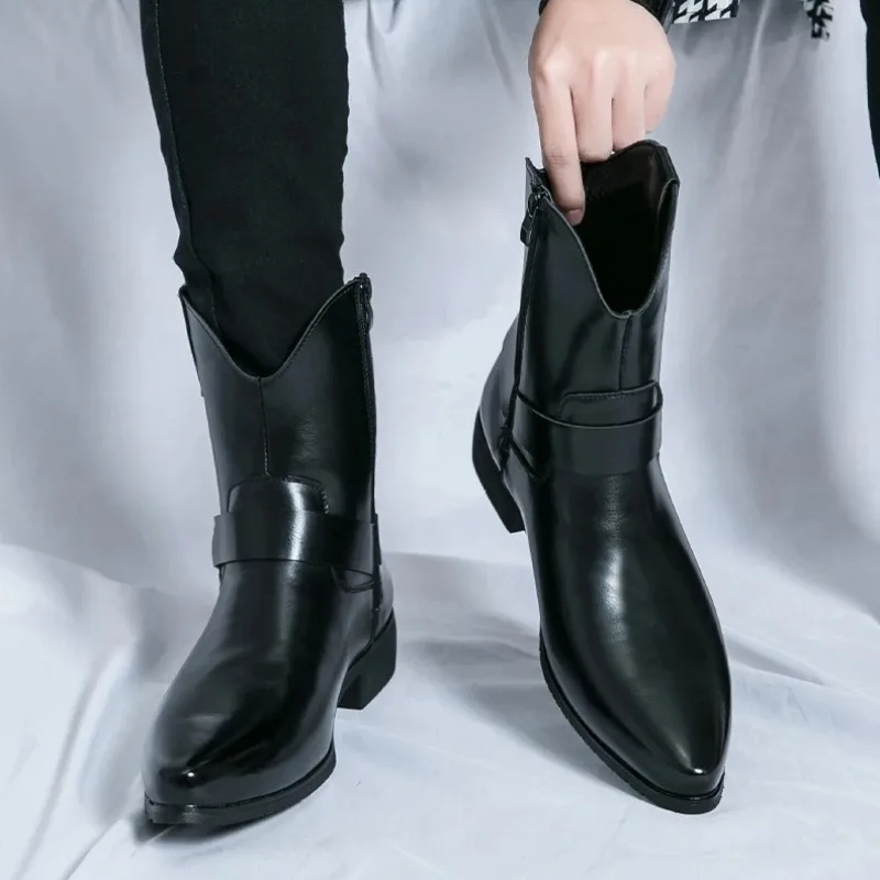 مقاس 46 أحذية رجالي أحذية رجالي عالية الجودة مصممة أحذية رجالية غير رسمية أحذية رجالية بريطانية راقية أحذية مريحة تشيلسي بوتاس هومبر #6