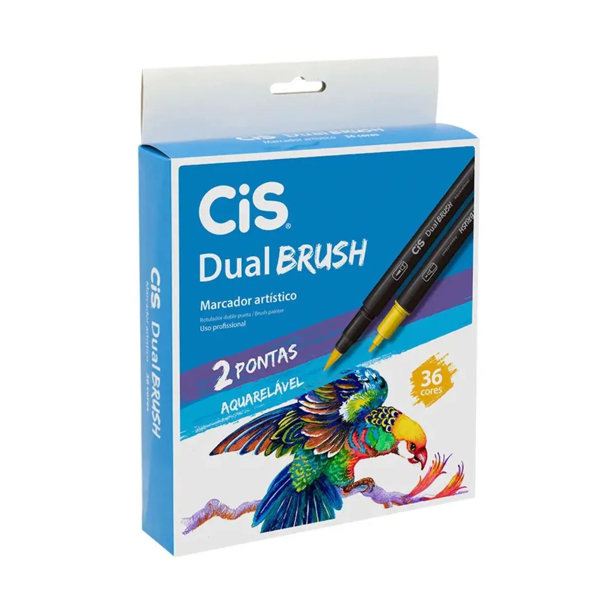 Dual Brush Markers 36 Colors CiS 2 Tips Watertable School Supplies Office Back Classes