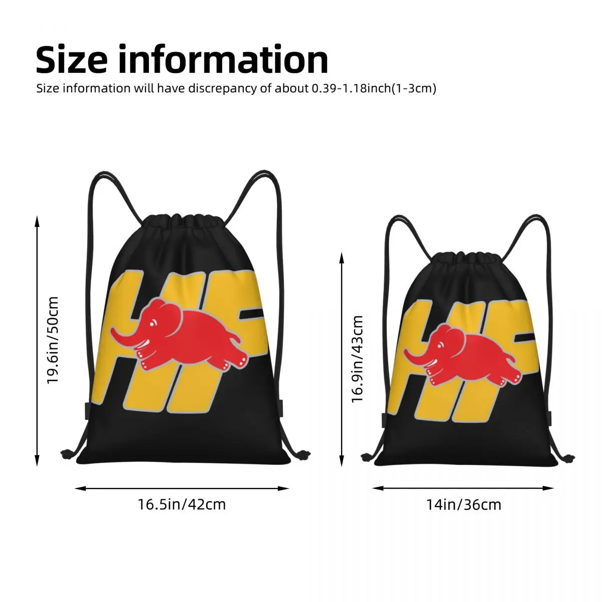 Lancia HF Elefantino Portable Drawstring Bags Backpack Storage Bags Outdoor Sports Traveling Gym Yoga