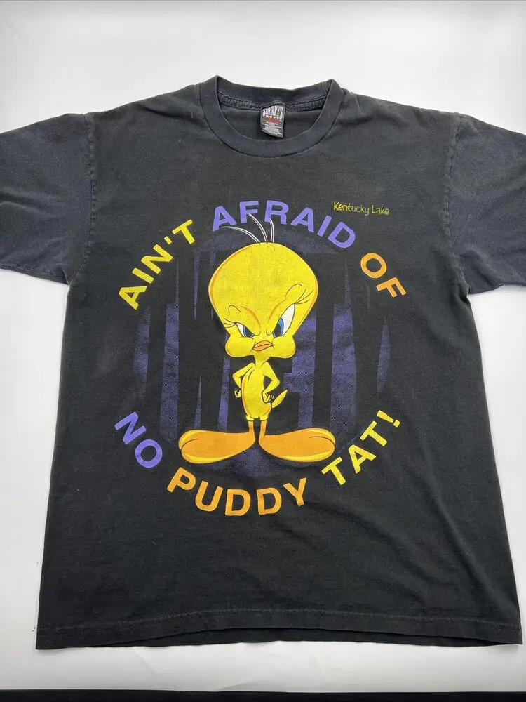 Vintage 90s Tweety Bird - “Ain’t Afraid Of No Puddy Tat!” T shirt mens size XL