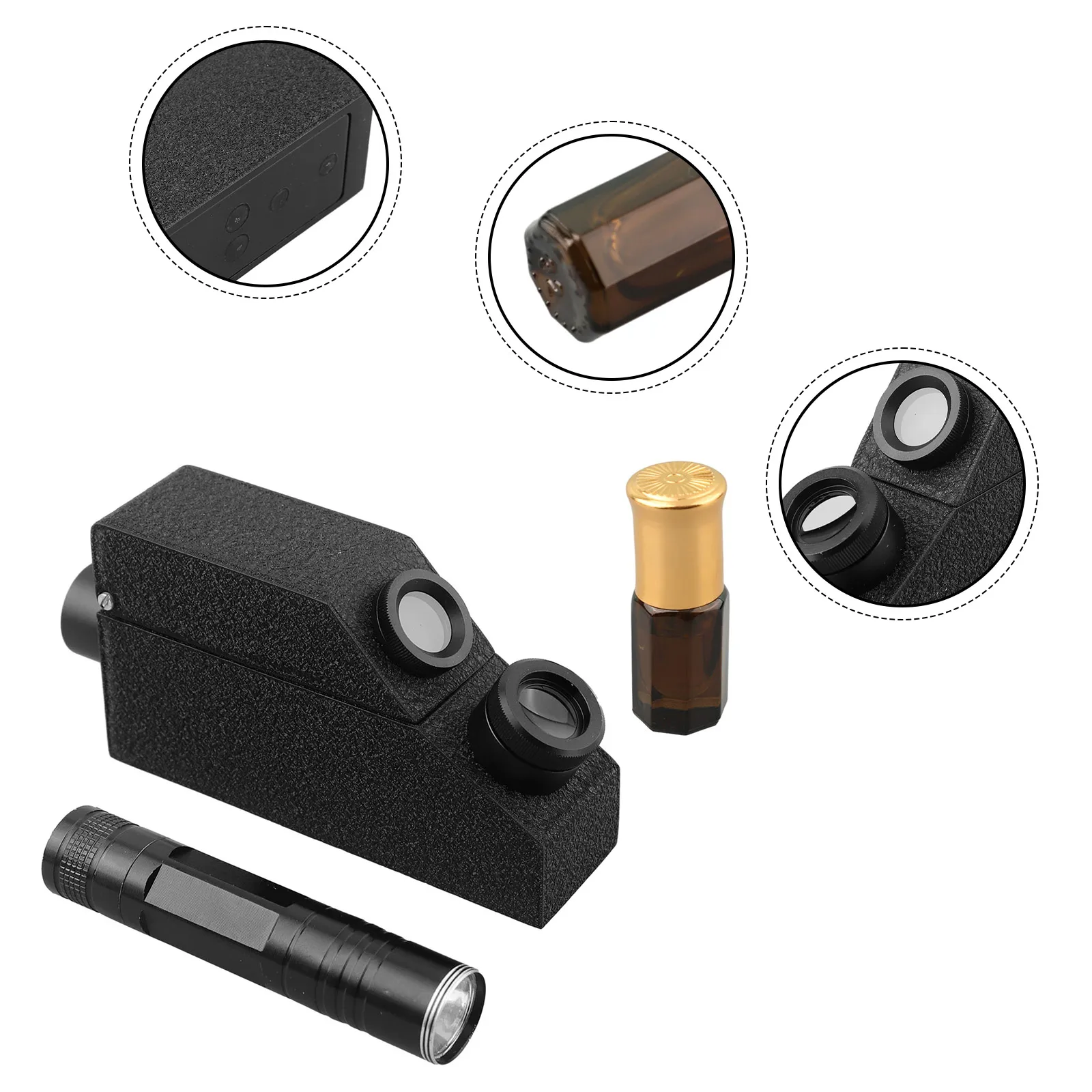 Gem Refractometer 1.30-1.81 RI With Flashlight And Oil For Gemstone Jewelry Testing Detector Tool Gem Refractometer