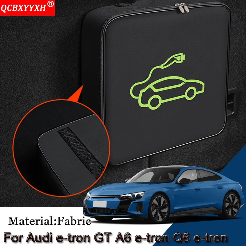 

Сумка для хранения автомобильного зарядного кабеля EV для Audi e-tron GT A6 e-tron Q6 e-tron, вилки для зарядного устройства, розетки, водонепроницаемые, огнестойкие