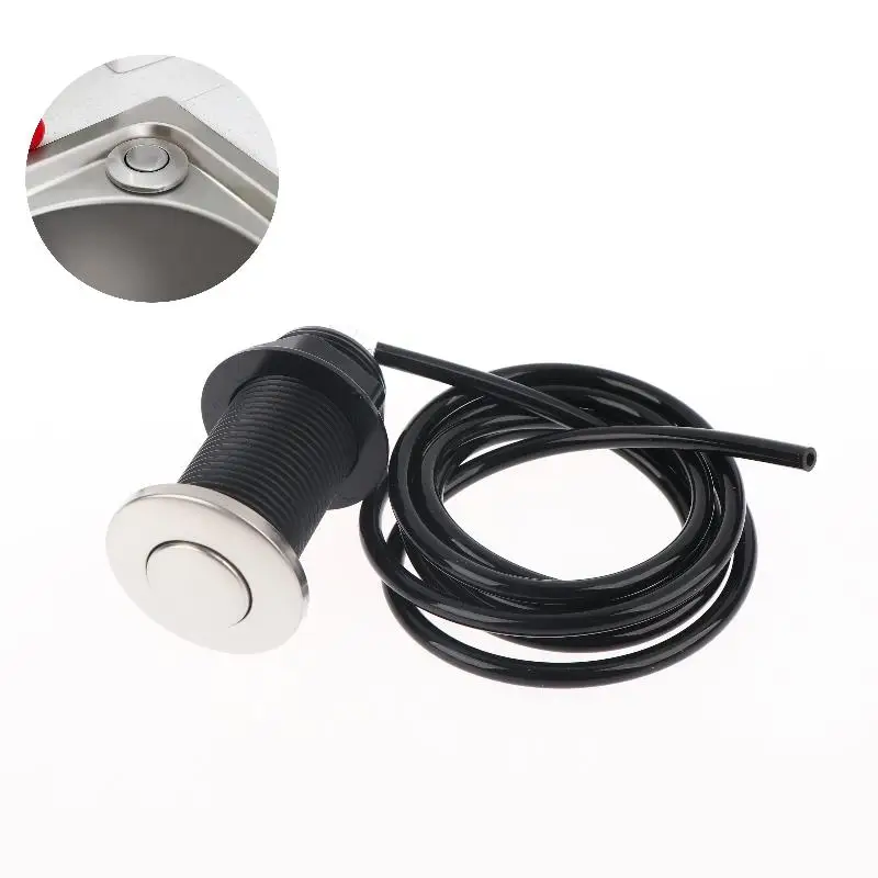 Pneumatic Switch Massage Bathtub Starter Accessories Stainless Steel Button Extended Air Switch For Kitchen Waste Disposer