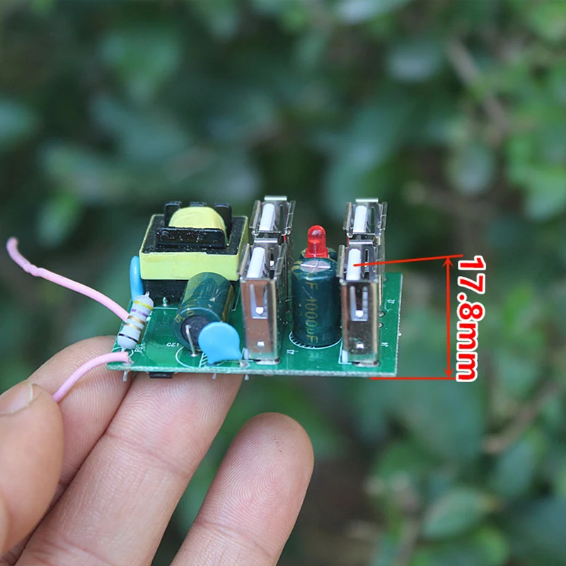 5V 2.5A 4 Way 220V To 5V Isolation Switch Power Board USB Output Fast Charing Power Module