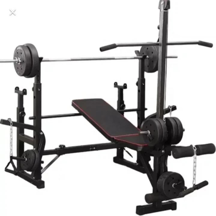 

Multi function Home Gym Equipment Smith Machine Adjustable Weightlifting Bench Press Sit Up Bench Weight Bench