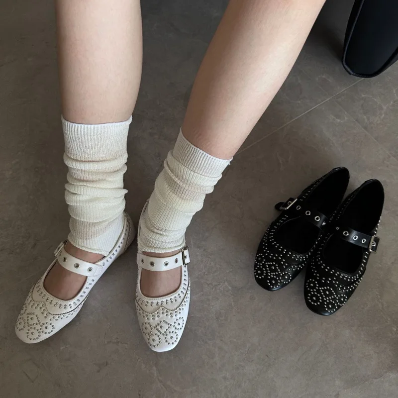 Retro Rivet Buckle Design Flat – Women'S Shoes In Fashion recenzja i cena