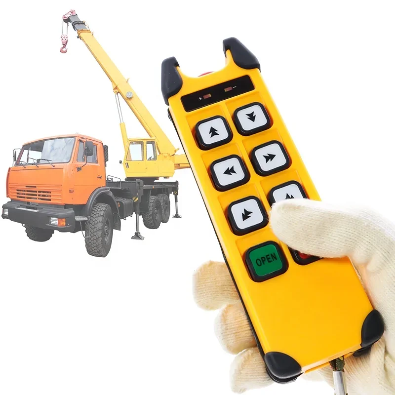 High quality anti-shock 1Tx and 1Rx 6 channel industrial crane electric hoist wireless rf smart remote control