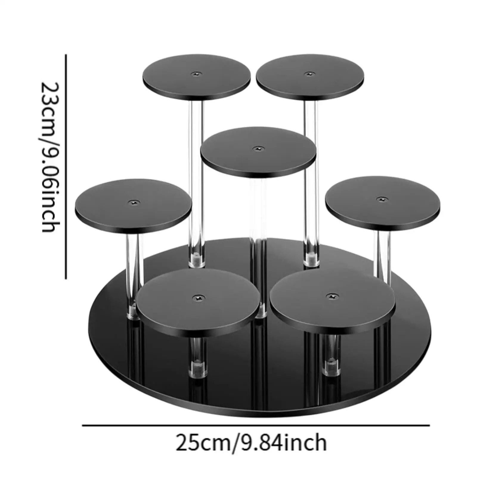 Acryl Display Riser Stand Stevige Gift Parfumhouder Multilevel Houder voor Dessert Sieraden Ringen Horloges Kleine Beeldjes