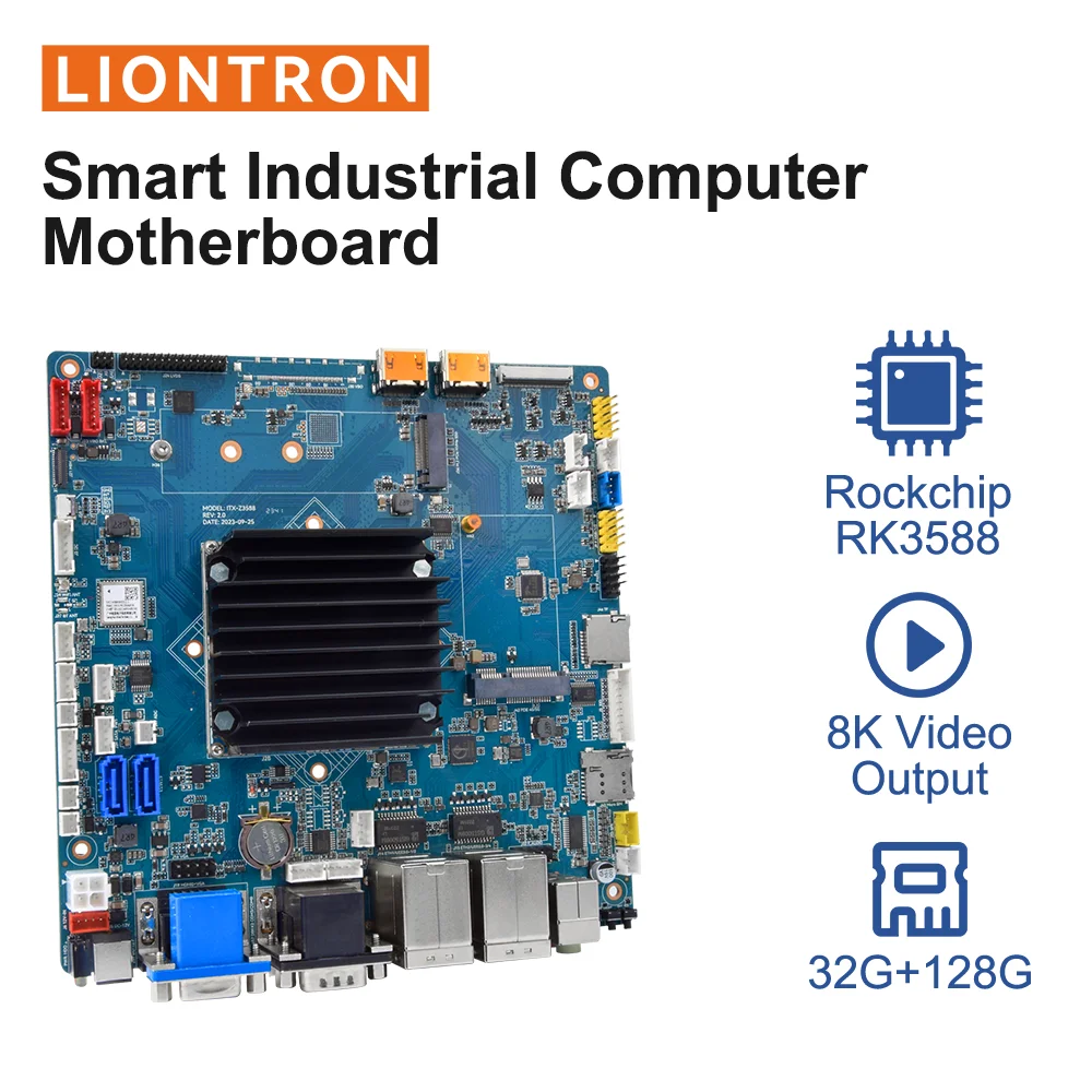 Liontron Newest Rockchip RK3588 X86 All-in-one Mini ITX Computer 2 Gigabit Ethernet POE RS232 RS485 Linux Buildroot/Debian 11/Ub