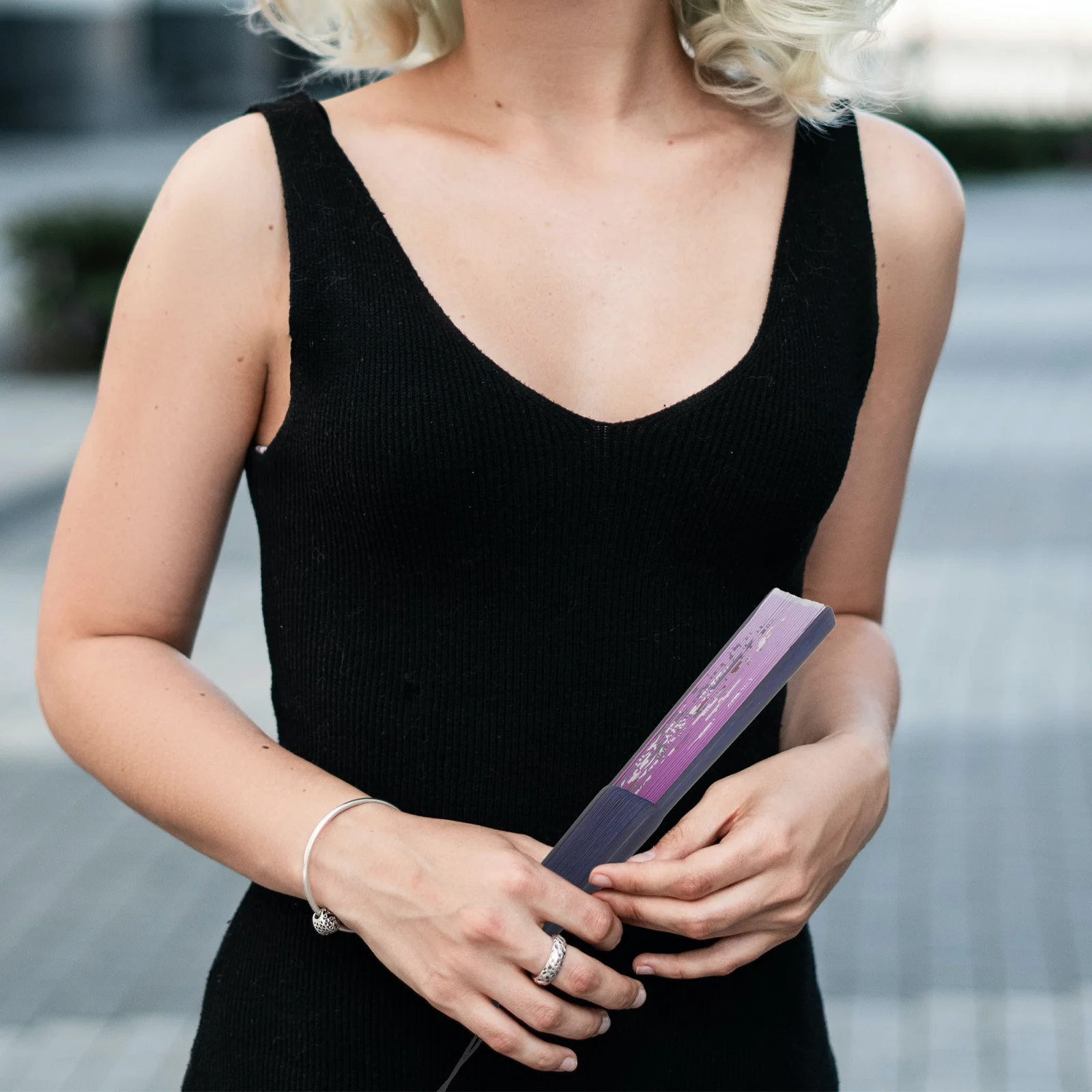 

2pcs Japanese Style Folding Fan Bamboo Handheld Party Prop Decoration Craft Ornament For Women Wall Adornment