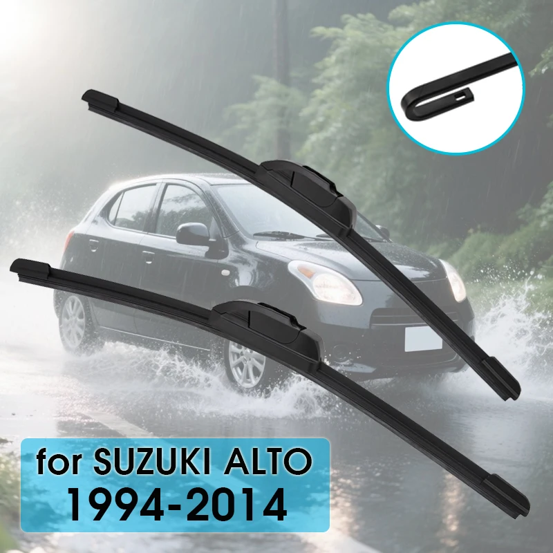 

For Suzuki Alto MK3 MK4 MK5 1994-2014 Car Wiper Blade Front Wipers Fit U Hook Arm Windscreen Auto KAWOO Wiper Blades