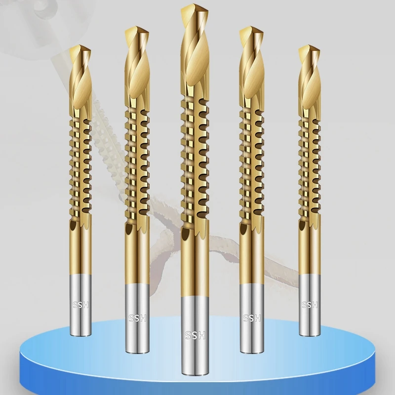 

ABHU 6Pc Drill Bit Sets Hss Drill Bit Woodworking Tools Wood Punching Slotting Sets Of Hand Tools Multi Function Metal Drills