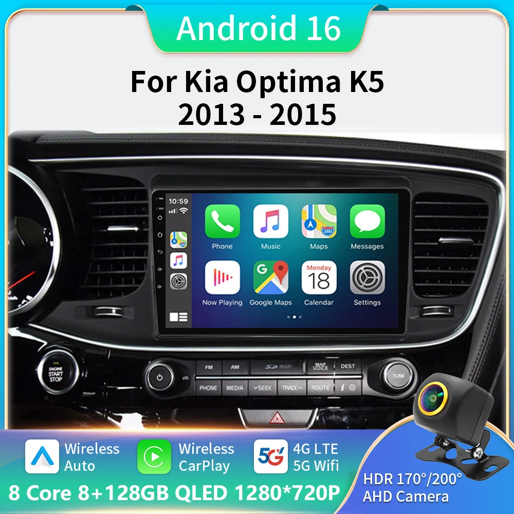 

Android 16 Car Radio Carplay Android Auto For KIA Optima K5 Android all-in-one 2013 - 2015 Multimedia Player GPS Navigation Ste