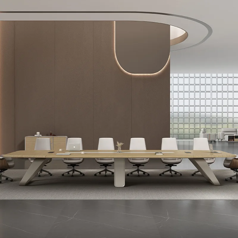 training plate Conference table rectangular negotiation office table large simple modern mesa de conferência furniture