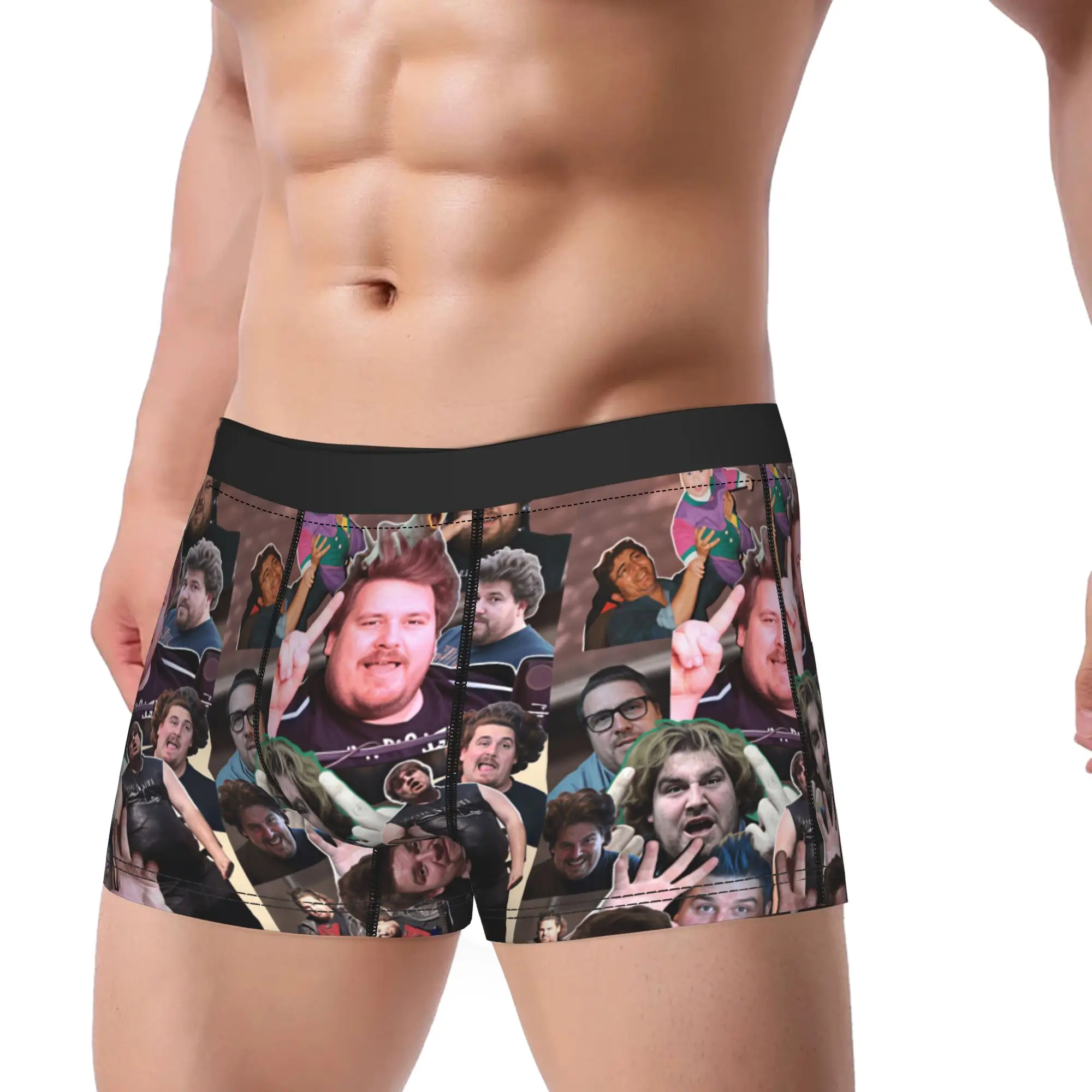Drachenlord Various Expressions Photo Collage Underwear  Customs Boxer Shorts Hot Sale Men Underpants Elastic Shorts Briefs Gift