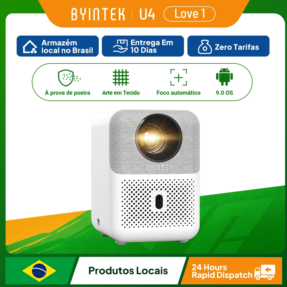Byintek U4 Love Mini Projetor Full HD 1080P Portátil