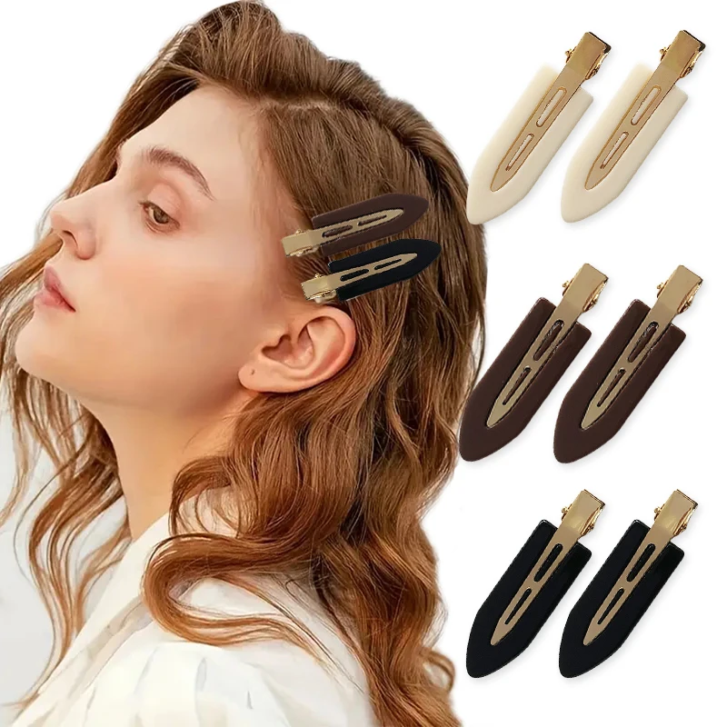 6PCS/SET Women's multi-colored acrylic non-bending hairpin Daily Makeup Face wash bangs broken hair Finish Traceless Hairpin Pro