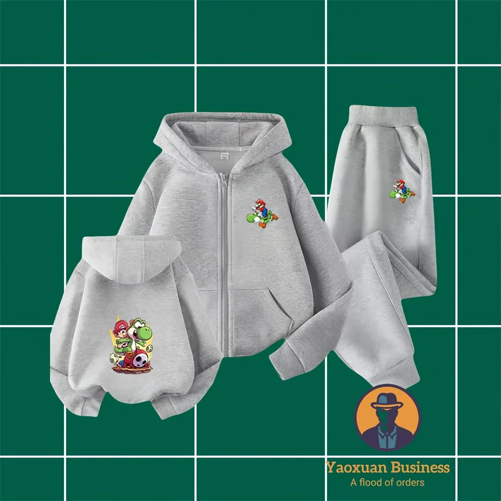 

Mario Maurer: толстовка из 2 предметов + брюки, уличная одежда в стиле ретро Y2k, эстетические мужские пуловеры и толстовки, уличная одежда 2025 г.