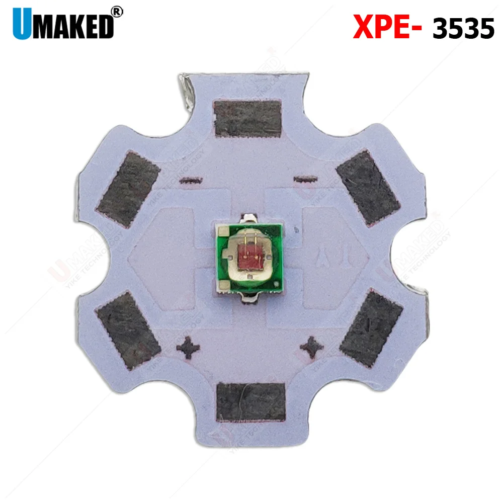 Cree XPE LEDチップ,10個,3 w/w/r/g/b/rgb,ハイパワー,3535/20mm,PCB,自転車ヘッドランプ