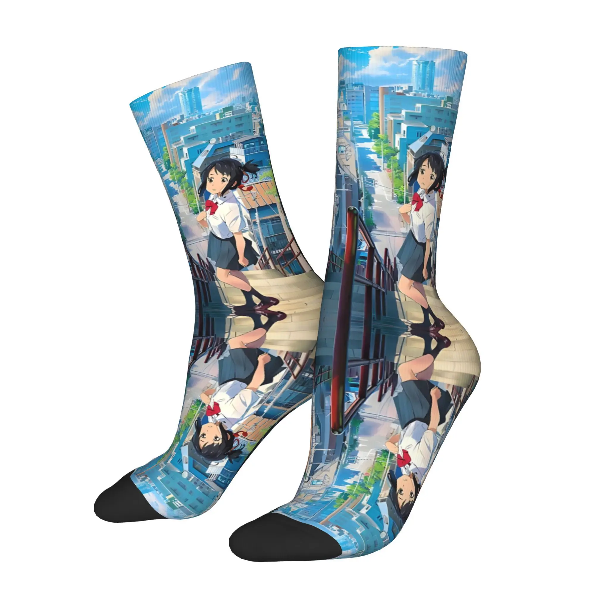 

Kimi No Na Wa Cover Image Unisex Winter Socks Happy Socks Street Style Crazy Sock