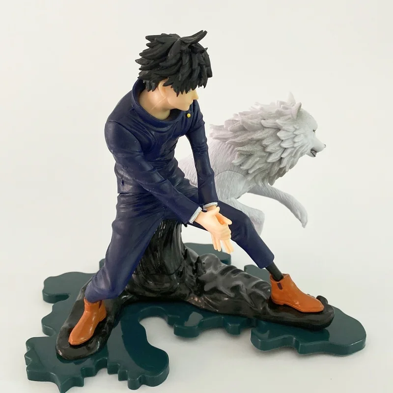 17cmanime-jujutsu-figures-fushiguro-megumi-figura-with-jade-dog-statue-collectible-model-gojo-satoru-anction-figure-toys-pvc
