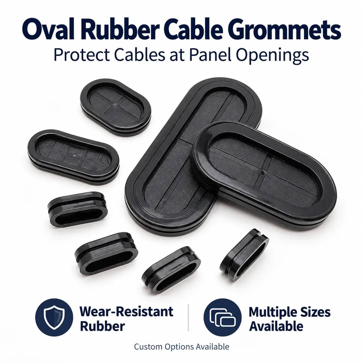 Long-Waisted Protective Coil Rubber Double-Sided Snap-On Seal Ring for Distribution Box Outlet Over-The-Line Protective Cover