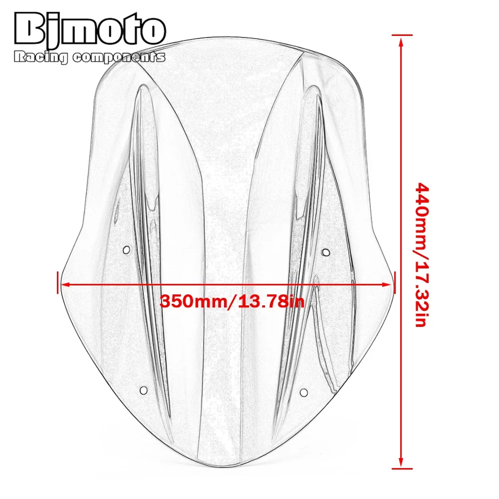 Motorcycle Windshield Windscreen For Ducati Diavel 2019 2020 2021 Wind Deflector Accessories