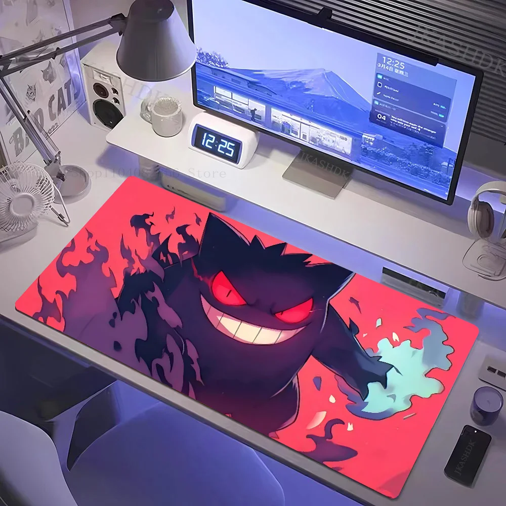 1pc Hot Anime Cool Cute P-Pokemons-Gengar Mousepad Large Gaming Mouse Pad LockEdge Thickened Computer Keyboard Table Desk Mat