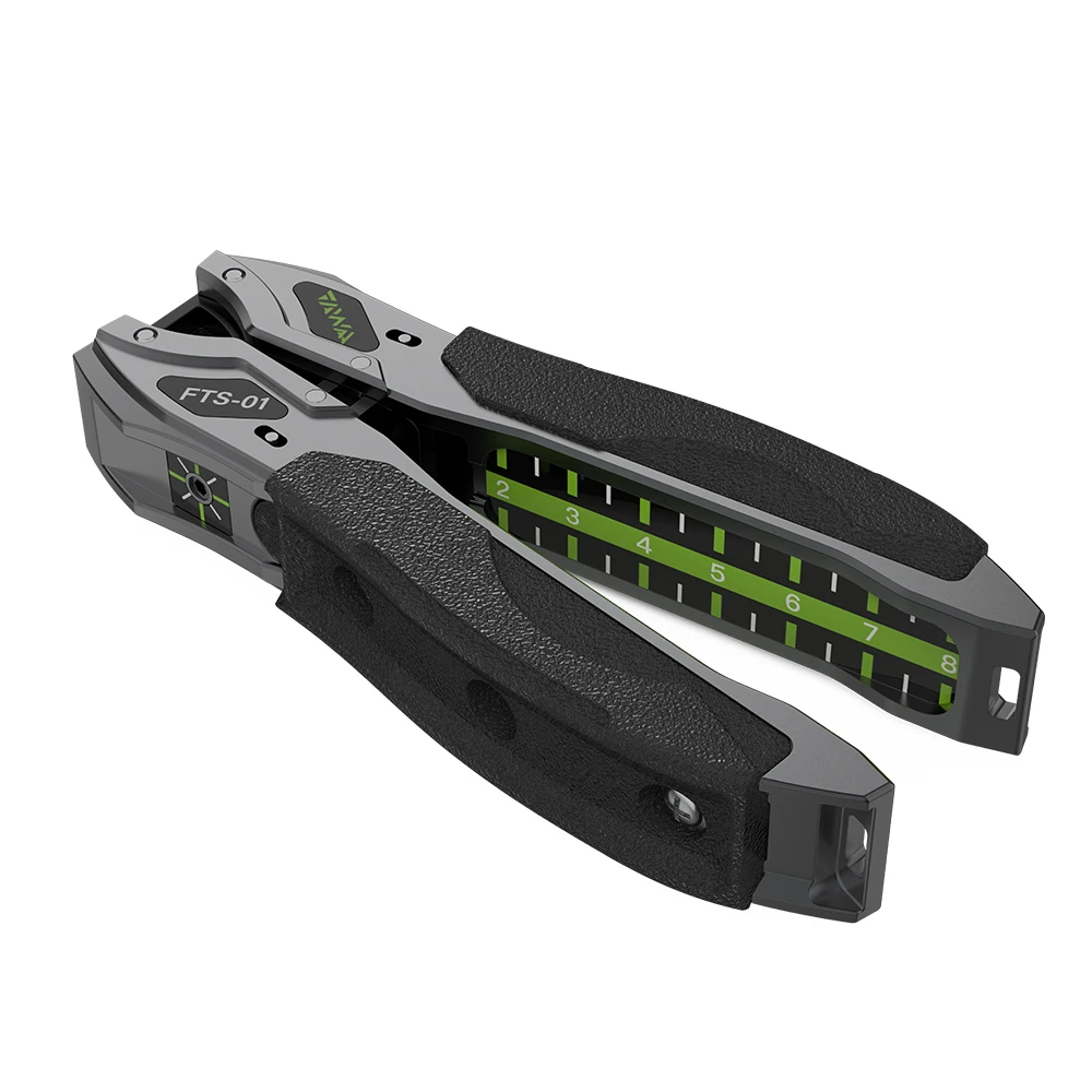 TAWAA FTS‑01 Drop Cable Stripper FTTH Optical Fiber Stripping Tool with Scale Ruler for Fiber Installation