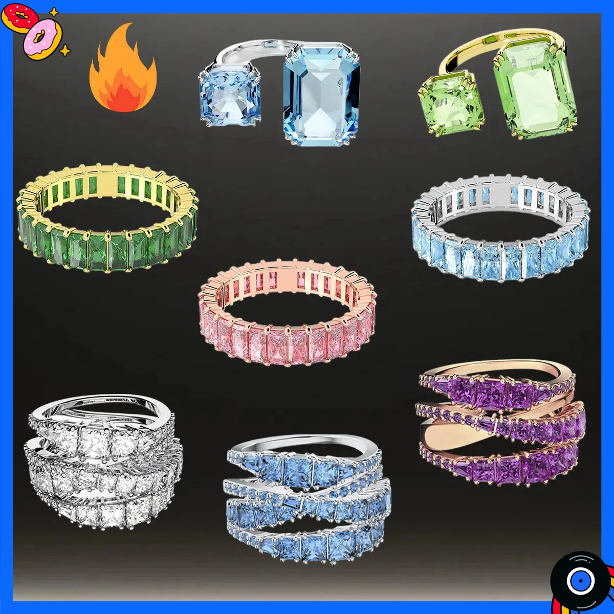 

Новинка 2023 года, хит продаж, кольцо для пары с допамином и цирконом, подходит для повседневного платья на тему радужных конфет, вечеринки, предпочтительные