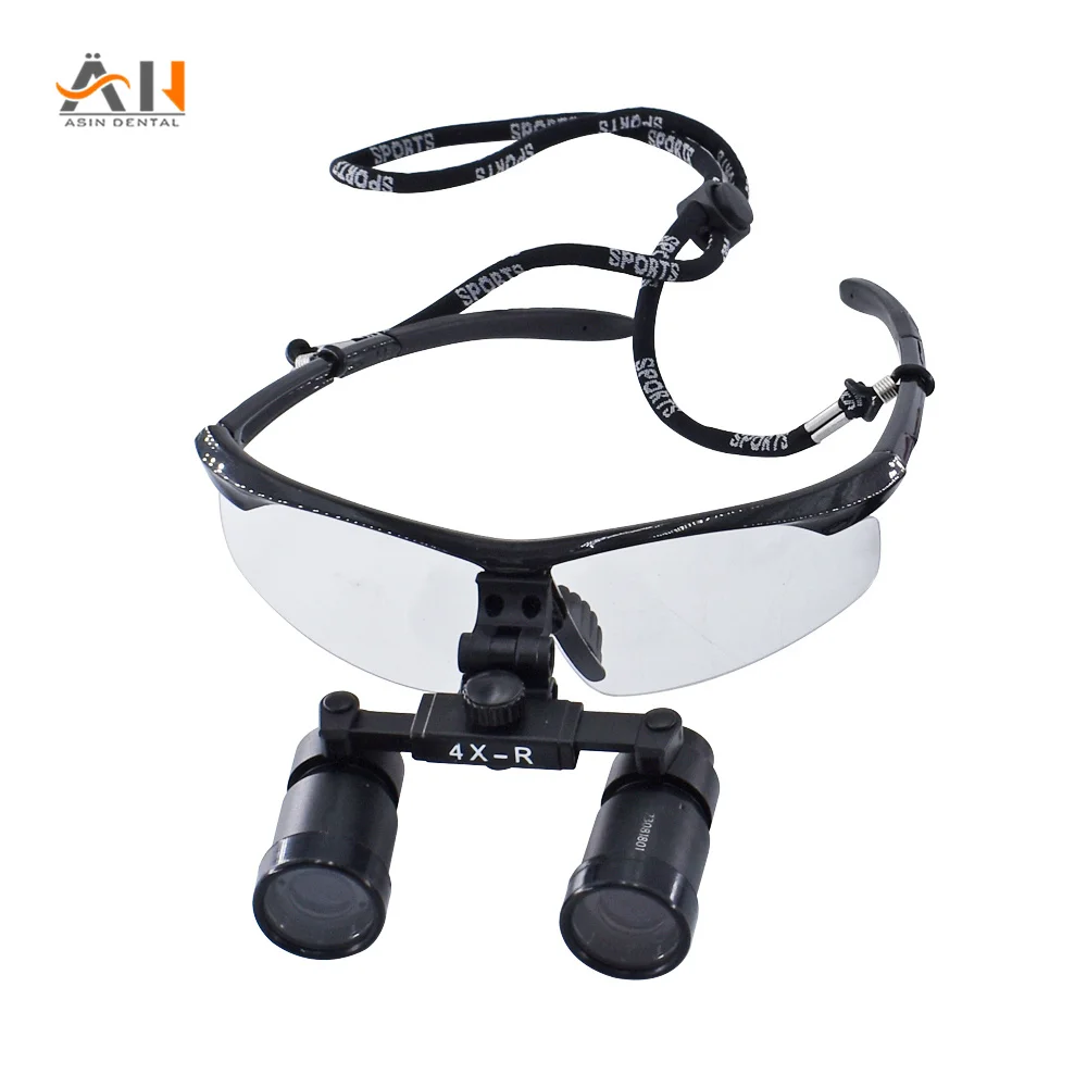 Magnifying Glasses Medical Loupes 4X 5X 6X 8X Binocular Magnifier 5W LED Dental Headlight Surgical Headlamp with yellow Filter