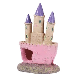 Pink Princess Castle Fish Cave Aquarium Ornament Fish Tank Decoration