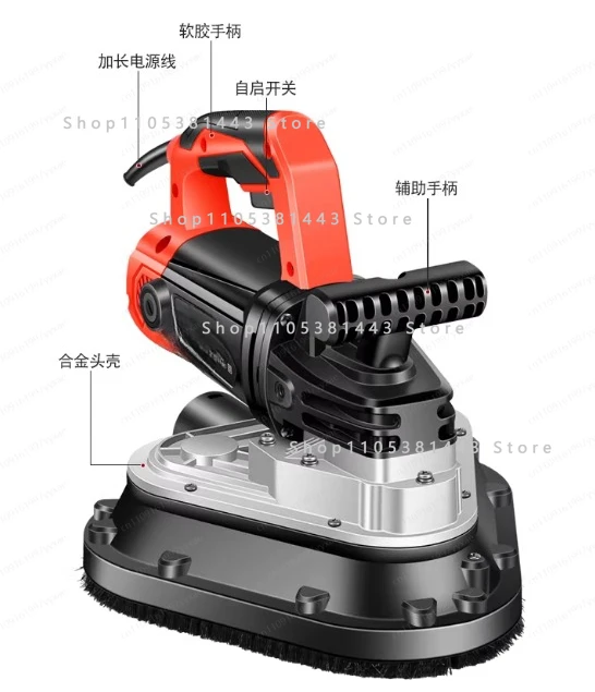 Epoxy Floor Grinder Concrete Floor Renovation Grinding Stone Handheld Three-Head Dust-Free Cement Grinder