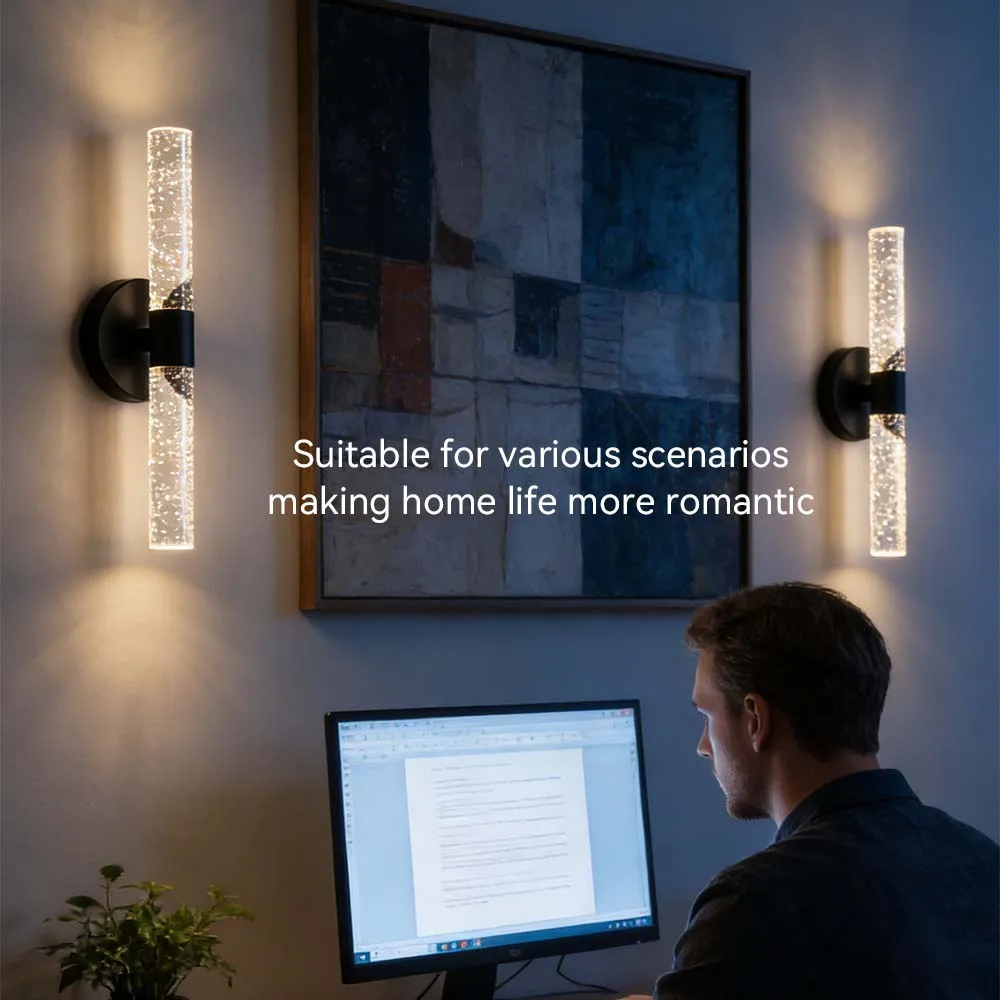 Nordic Wireless Wall Lights Rechargeable Bubble Wall Light Sconces Battery Operated LED Wall Lamp Bedroom Beside Living Room