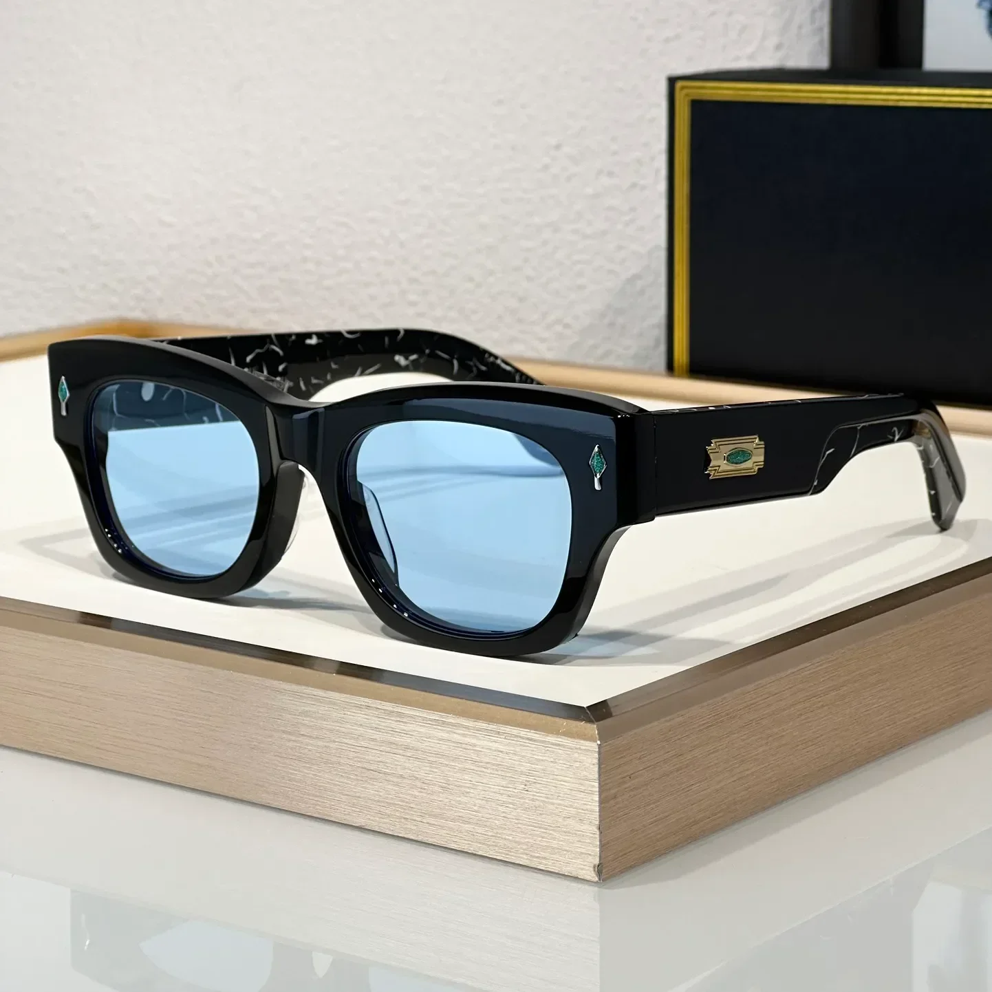 Fashion Sunglasses For Men Women ALANUI Summer Designer Stylish High Street Style UV400 Retro Plate Acetate Full Frame Glasses