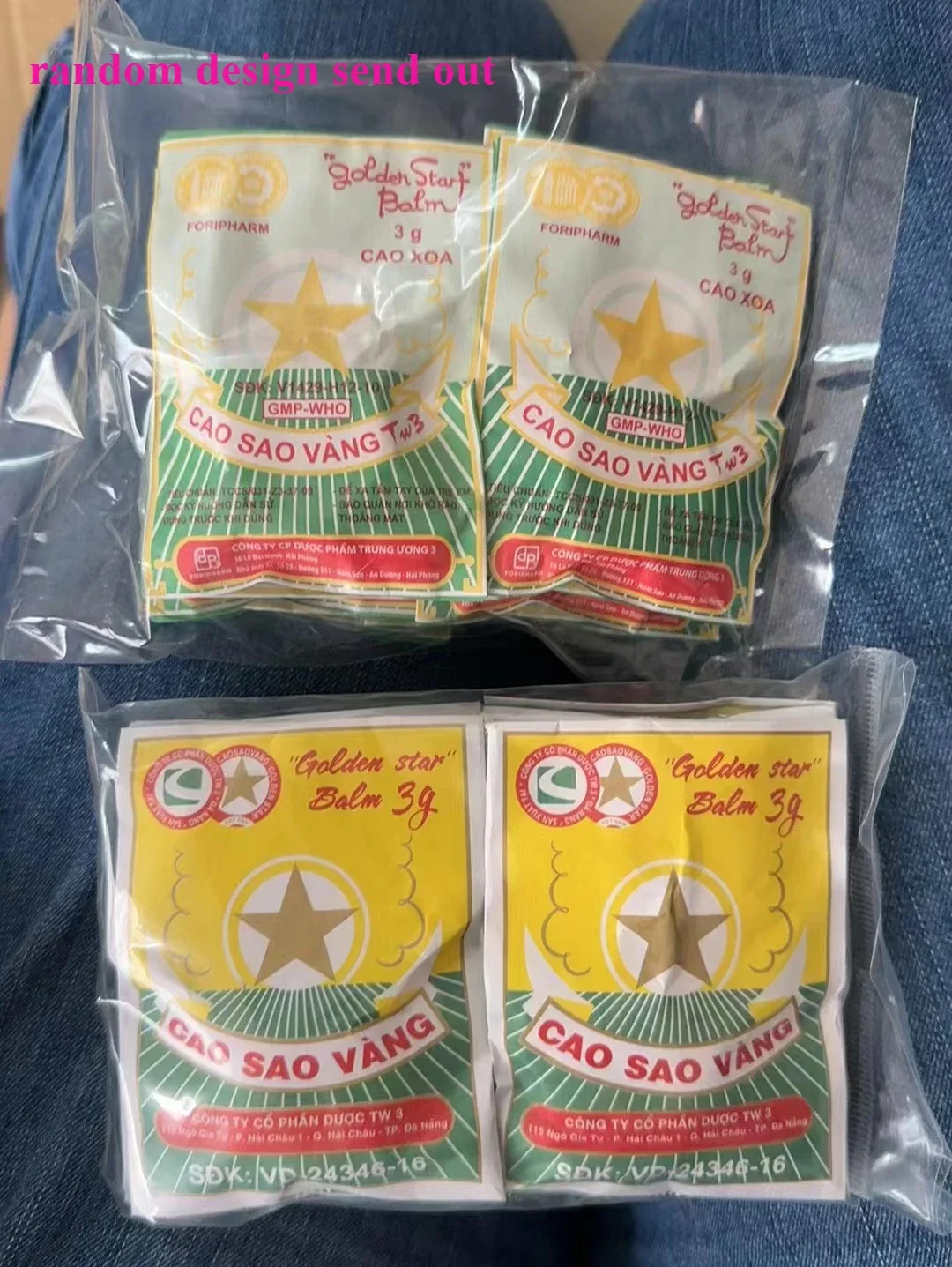 10pcs/bag Newest 3g Cao Sao Vang Vietnam Golden Star Menthol Balm Refreshing Oil for Insect Yellow Tw3 Wholesale (Retail Box)