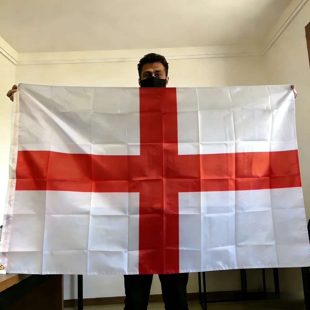 England Flag 150x90cm Large 3x5 FT English St George's Cross Flag Polyester Double Stitched Outdoor Indoor Decoration