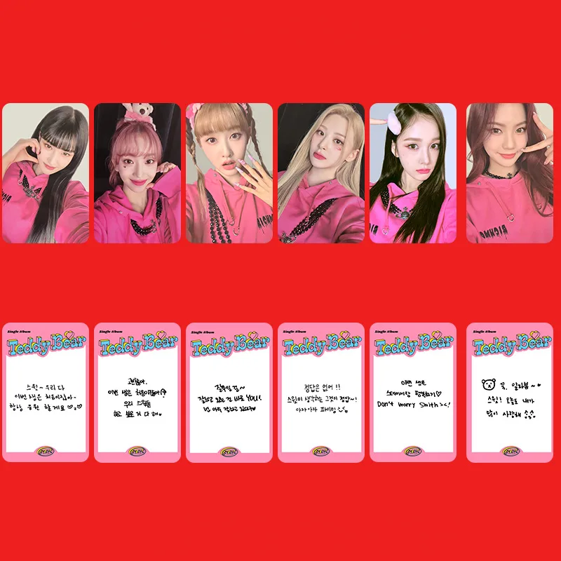 6Pcs/Set Idol STAYC Lomo Card High Quality New Series TEDDYBEAR FUN SUMIN SIEUN ISA SEEUN YOON J HD Printd Photocards Fans Gifts