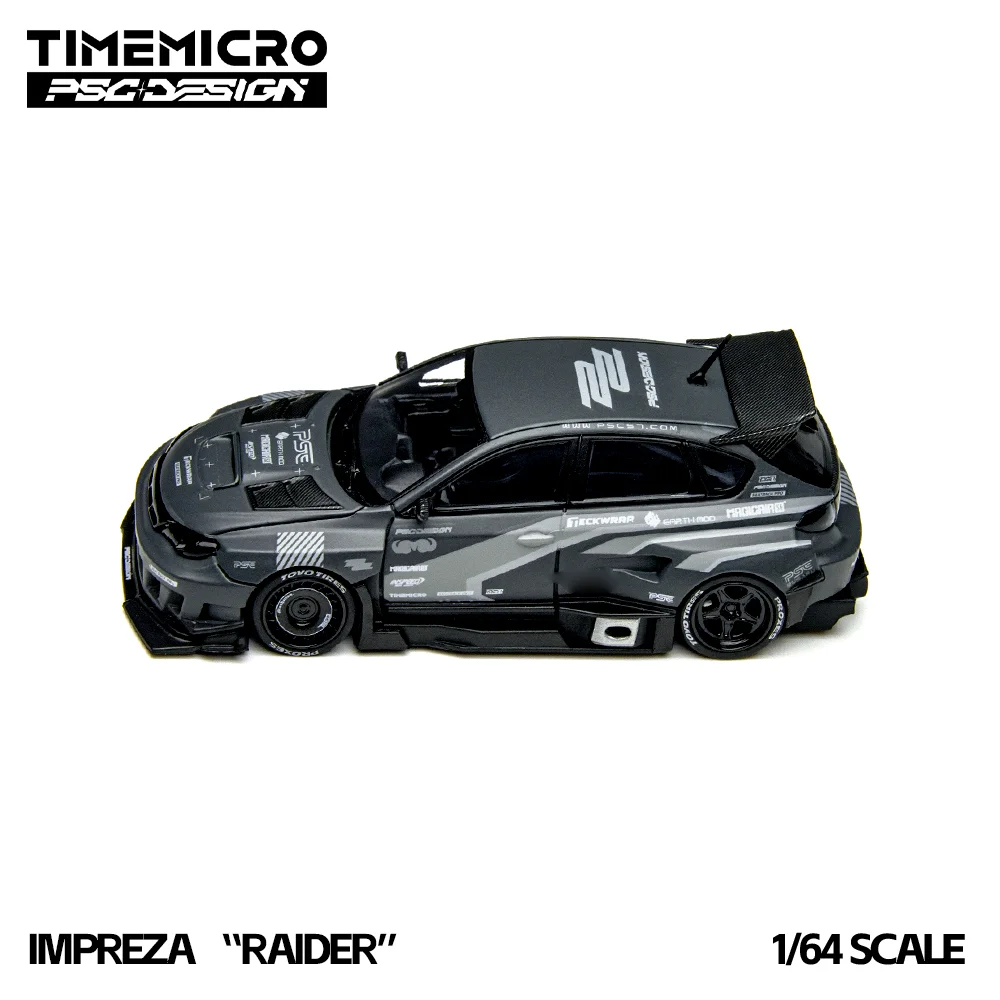 

Модель автомобиля TimeMicro1:64 Grey Latte Art Impreza "Raider" из сплава для хобби, коллекционирования и демонстрации